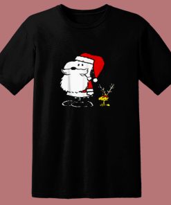 Peanuts Snoopy Woodstock Antlers Santa 80s T Shirt
