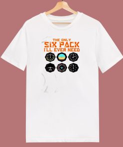 Pilots Six Pack Flight Instruments Aviation 80s T Shirt