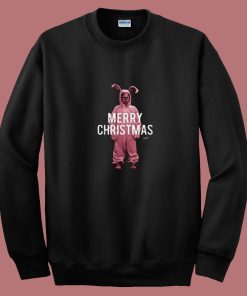 Pink Bunny Christmas Story 80s Sweatshirt