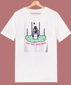 Play Twos Drink Booze 80s T Shirt