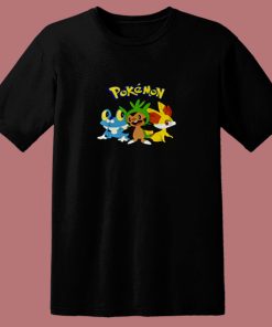 Pokemon Fennekin Chespin Froakie 80s T Shirt