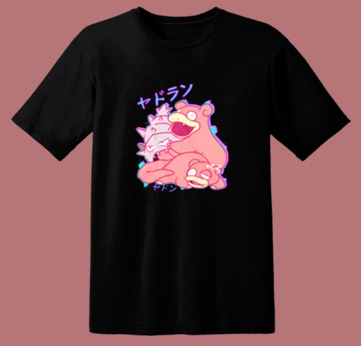 Pokemon Slowpoke And Slowbro 80s T Shirt