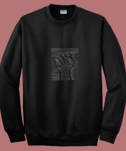 Raised Fist Graphic 80s Sweatshirt