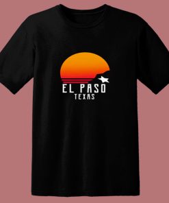 Retro El Paso Texas Sunset 80s T Shirt