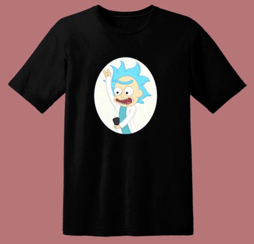 Rick And Morty Selfie Tiny Rick Girls 80s T Shirt