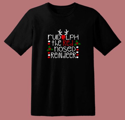 Rudolph The Red Nosed Reindeer Christmas 80s T Shirt