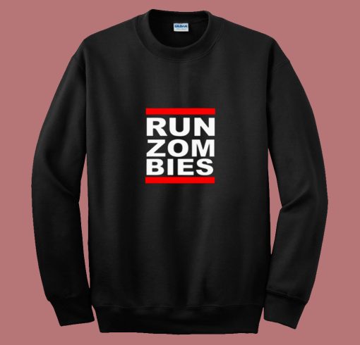 Run Zombies Retro 80s Sweatshirt
