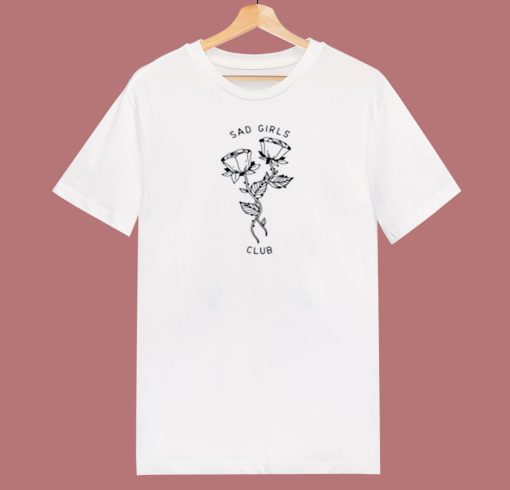 Sad Girls Club Rose Flower 80s T Shirt