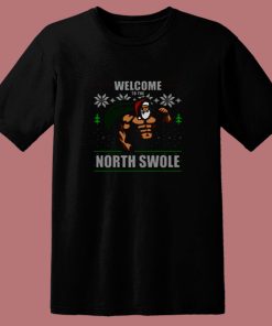 Santa Welcome To North Swole Christmas 80s T Shirt