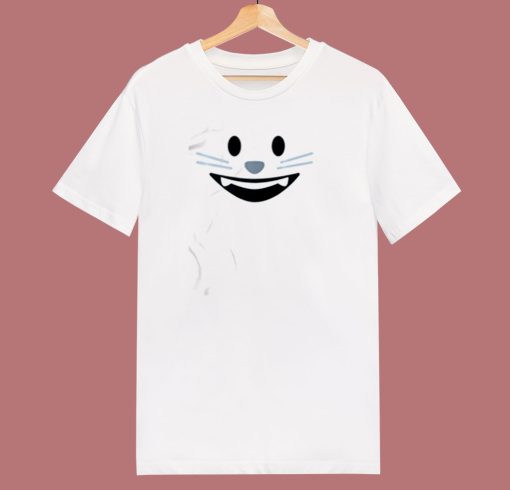 Smiling Cat Emoji 80s T Shirt