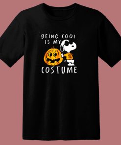 Snoopy And Pumpkins Being Cool Is My Costume 80s T Shirt