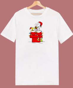 Snoopy And Woodstock Christmas 80s T Shirt