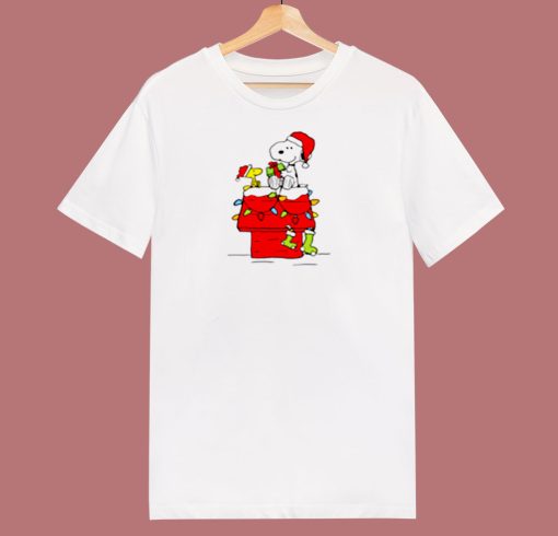 Snoopy And Woodstock Christmas 80s T Shirt