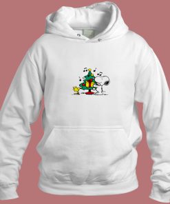 Snoopy And Woodstock Christmas Tree The Peanuts Movie Aesthetic Hoodie Style