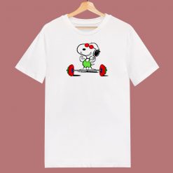 Snoopy Gym Gifts For Adults Funny Snoopy 80s T Shirt