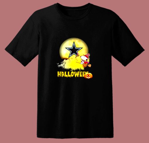 Snoopy Halloween Flying Dallas Cowboys 80s T Shirt