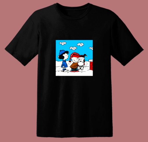 Snoopy Peanuts Santa Claus Christmas Cartoon 80s T Shirt