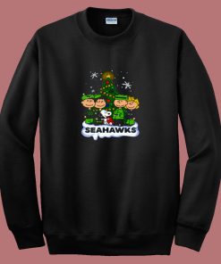 Snoopy Peanuts Seattle Seahawks Christmas 80s Sweatshirt