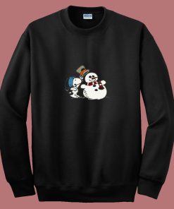 Snoopy Peanuts Snowman Christmas 80s Sweatshirt