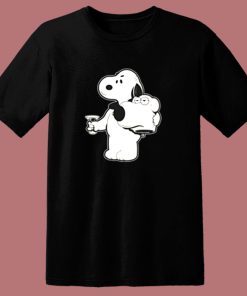 Snoopy X Brian Family Guy Mashup Custom 80s T Shirt
