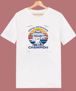 Social Distancing Champion 80s T Shirt