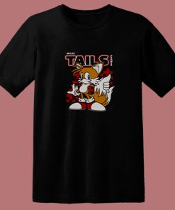 Sonic Miles Tails Prower Charcoal 80s T Shirt