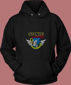 Sonic Rings And Wings Unisex 80s Hoodie