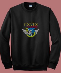 Sonic Rings And Wings Unisex 80s Sweatshirt