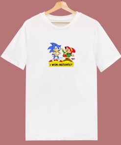 Sonic The Hedgehog I Won Instantly 80s T Shirt