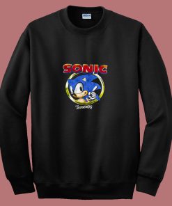 Sonic The Hedgehog Pointing Finger 80s Sweatshirt
