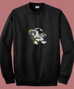 Space Astronaut Boombox 80s Sweatshirt