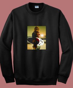 Star Wars Chewbacca Surfing Funny Cool 80s Sweatshirt