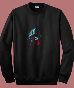 Star Wars The Mandalorian Helmet Scene Fill 80s Sweatshirt