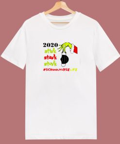 Stink Stank Stunk Grinch Christmas 2020 School Nurse Life 80s T Shirt