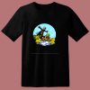 Stormtrooper And Baby Yoda Walking On The River 80s T Shirt