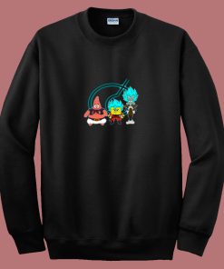 Super Saiyan Spongebob Patrick Funny 80s Sweatshirt