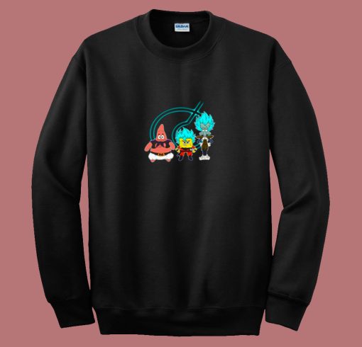 Super Saiyan Spongebob Patrick Funny 80s Sweatshirt