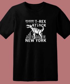 T Rex Attacks New York 80s T Shirt
