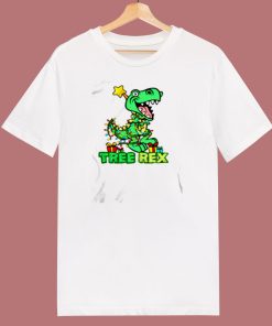T Rex Christmas Xmas 80s T Shirt