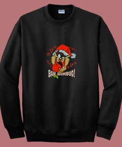 Tasmanian Bah Humbug Tongue Christmas 80s Sweatshirt