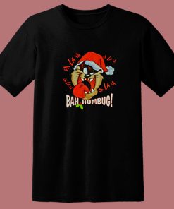 Tasmanian Bah Humbug Tongue Christmas 80s T Shirt