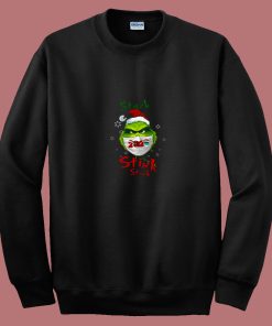 The Grinch Face Mask Christmas Funny 80s Sweatshirt