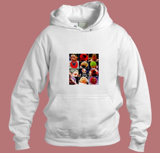 The Many Hairstyles Of The Worm Dennis Rodman Chicago Bulls Aesthetic Hoodie Style