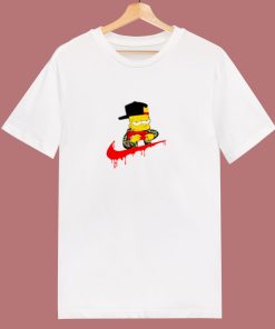 The Simpsons Bart Jordan Swoosh 80s T Shirt