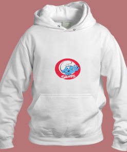 The Smurfs Smiling Circle Logo Image Aesthetic Hoodie Style