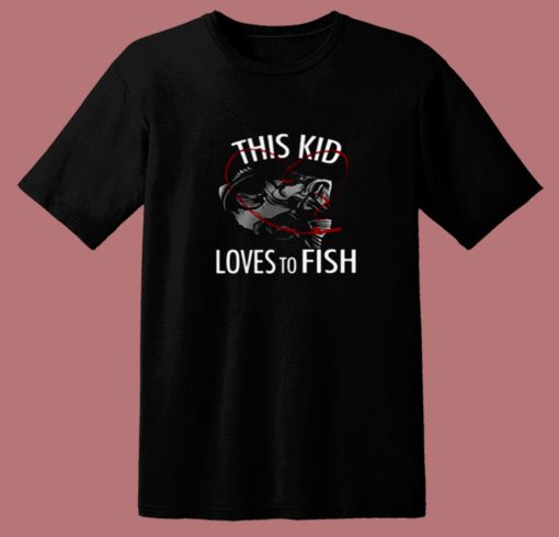 This Kid Loves To Fish 80s T Shirt