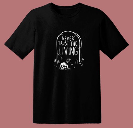 Tombstone Skull Graphic 80s T Shirt