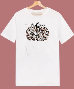 Trendy Leopard Pumpkin 80s T Shirt