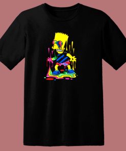 Trippy Bart The Paint Trap Is For Bart 80s T Shirt