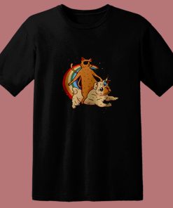 Trippy Space Cat 80s T Shirt